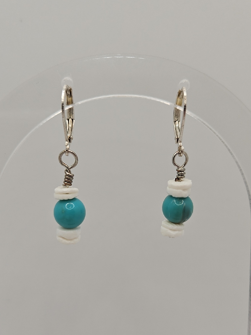 Turquoise And Shell Earrings - Picture 5 of 8